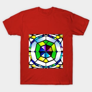 Green Yellow Flower Cathedral Style Art | by @remlorart T-Shirt